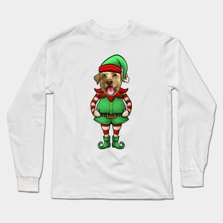 Yellow Labrador Retriever Christmas Elf Long Sleeve T-Shirt